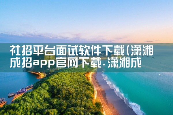 社招平台面试软件下载