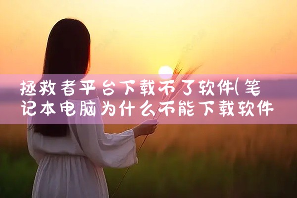 拯救者平台下载不了软件