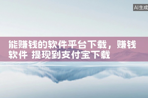 能赚钱的软件平台下载