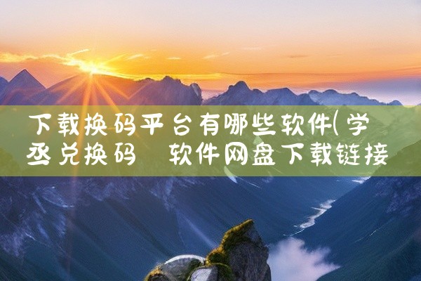 下载换码平台有哪些软件