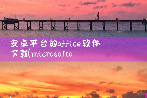 安卓平台的office软件下载
